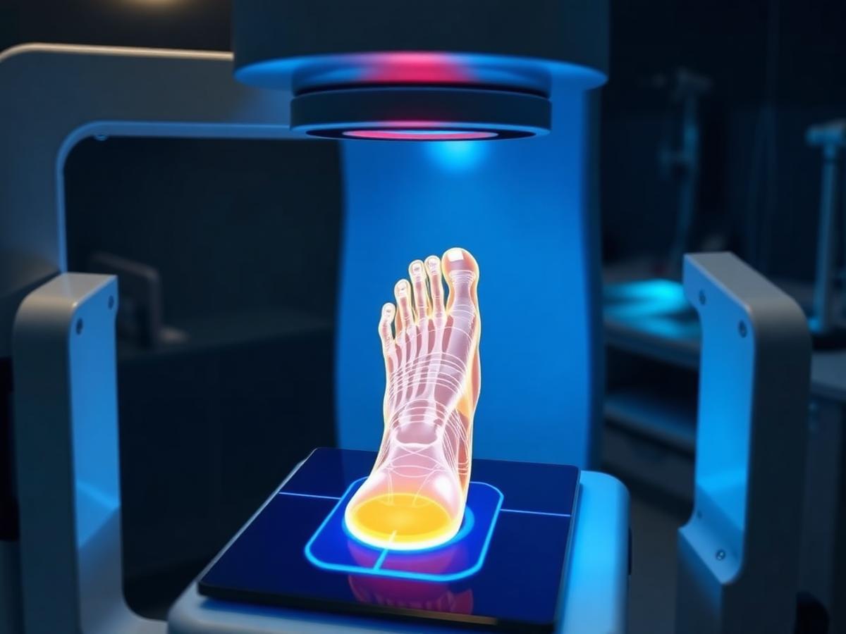 3D foot scanner capturing a patient impression